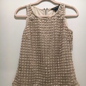 EUC White House Black Market Gold Tank